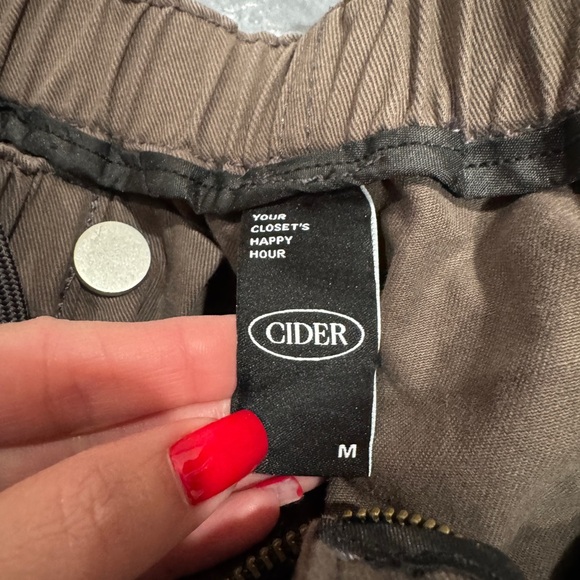 Cider Brown Cargo Jeans Relaxed Fit Utility Style - Picture 3 of 4